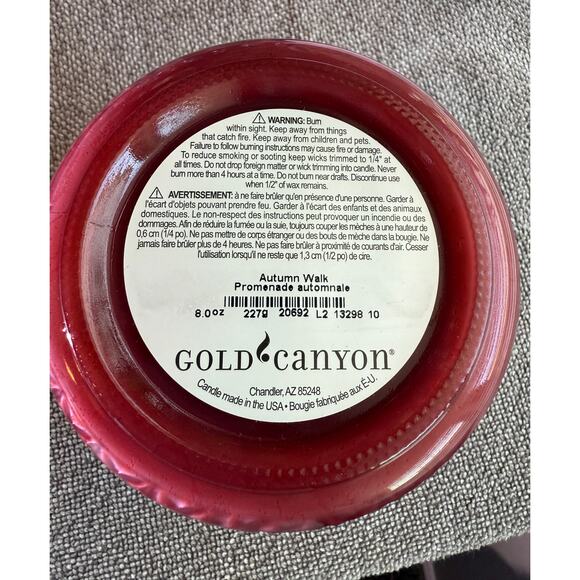 Gold Canyon Candles Small 8oz  Autumn Walk Highly Scented Candle  Hard to Find - Picture 3 of 3
